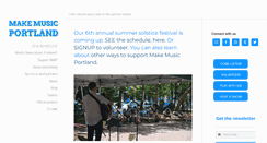 Desktop Screenshot of makemusicportland.org