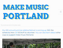 Tablet Screenshot of makemusicportland.org